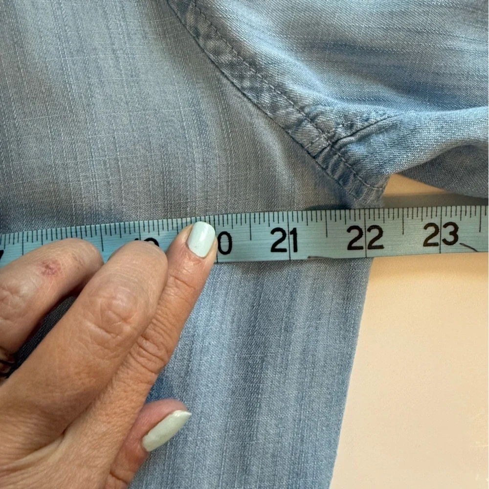 Lou & Grey Light Blue Wrap Dress - Picture 13 of 14
